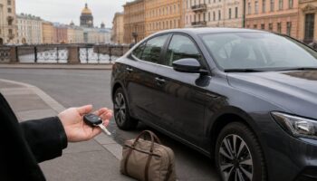 Автомобиль для аренды в Санкт-Петербурге на городской улице